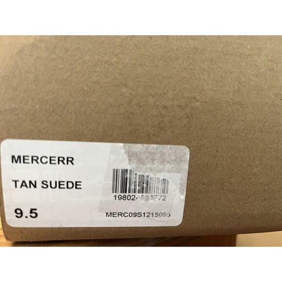 Steve Madden Womens 9.5 Mercerr Buckle Ankle Strap Sandals Tan Suede Block Heel - Picture 10 of 11